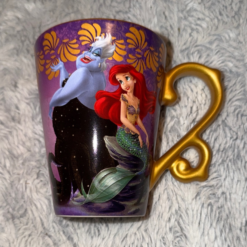 Disney Fairytale Mug Designer Collection with Ariel and Ursula Purple & Gold - Picture 2 of 11